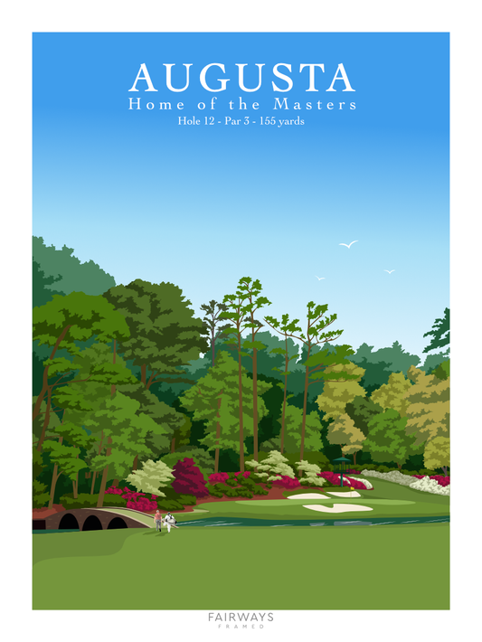 Augusta - Trou n°12 - Fairways Framed