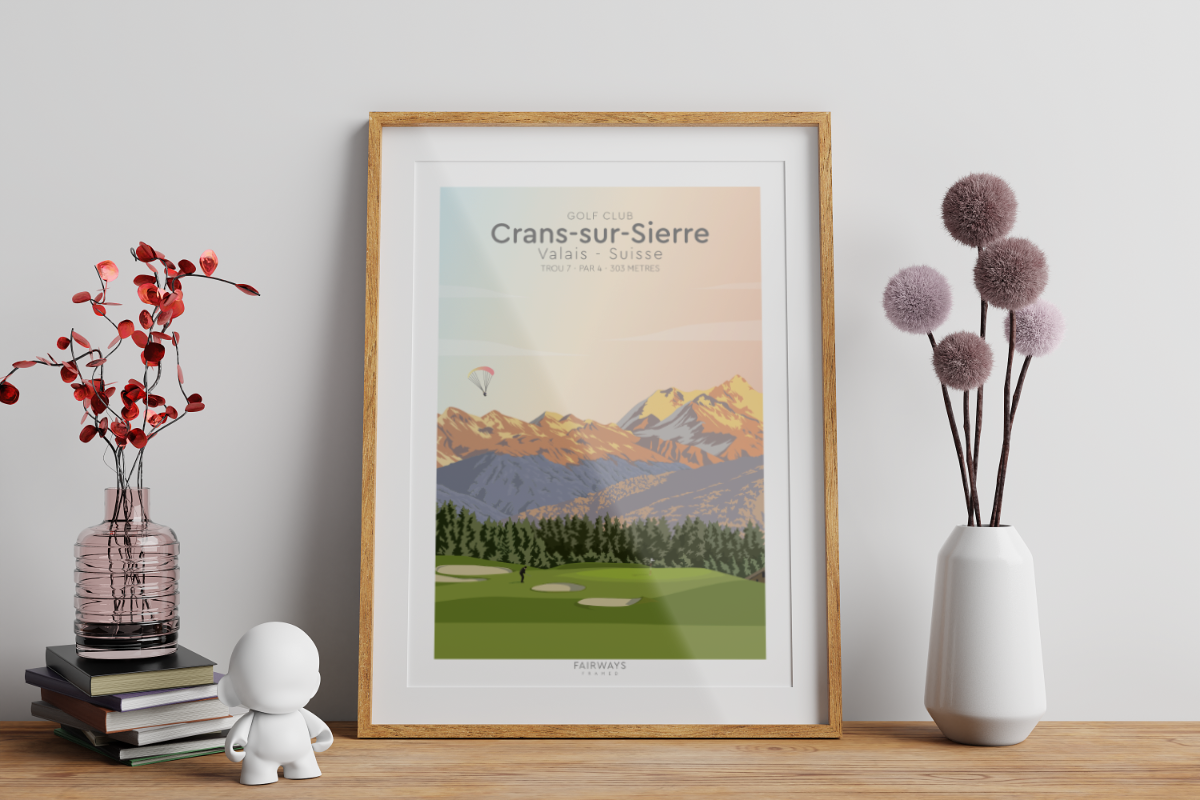 Crans-sur-Sierre - Trou n°7 - Fairways Framed