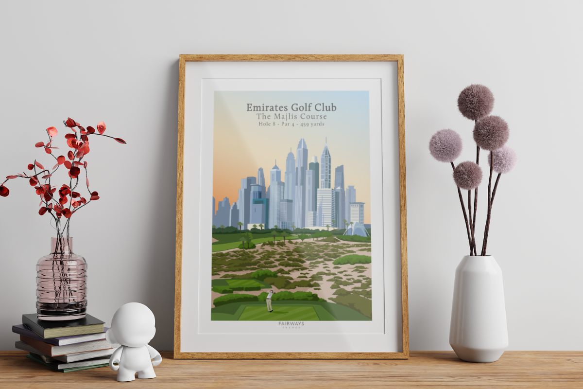 Emirates Golf Club - Trou n°8 - Fairways Framed