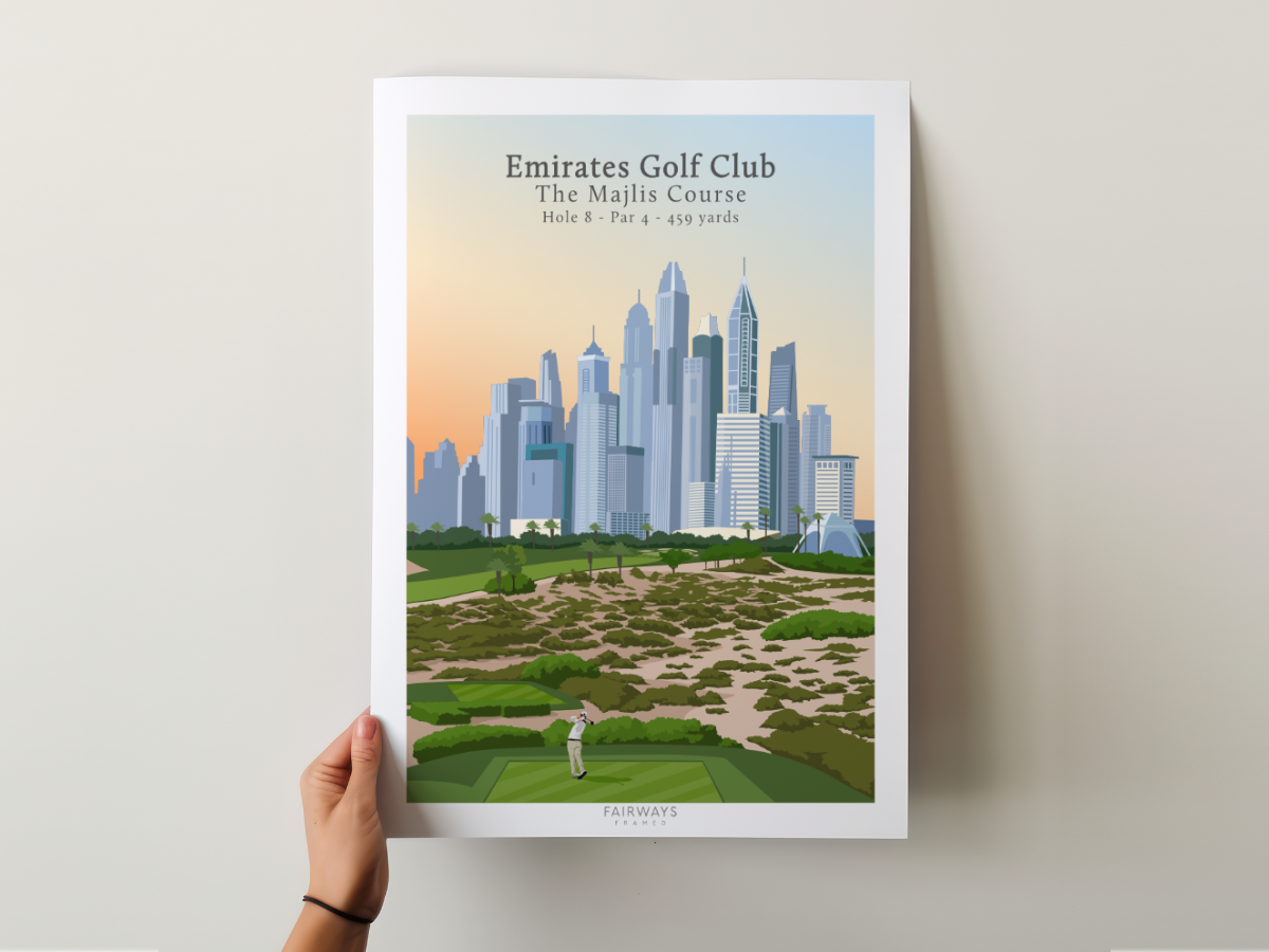 Emirates Golf Club - Trou n°8 - Fairways Framed