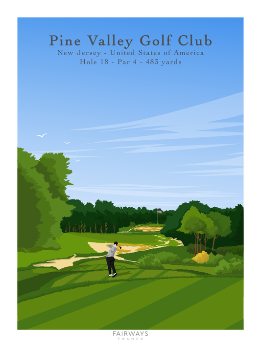 Pine Valley Golf Club - Trou n°18 - Fairways Framed